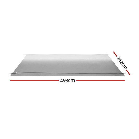 Weisshorn 17ft Caravan Awning RV Replacement Fabric 4.93M x 2.42M AWN-CV-TOP-49-GY