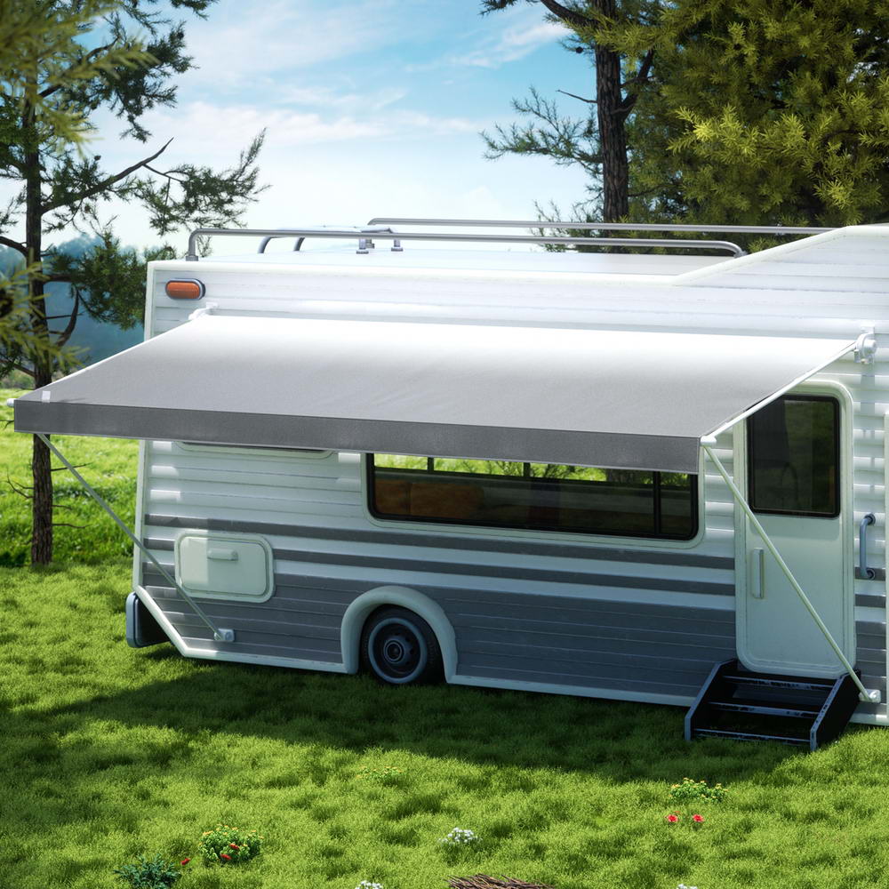 Weisshorn 17ft Caravan Awning RV Replacement Fabric 4.93M x 2.42M AWN-CV-TOP-49-GY