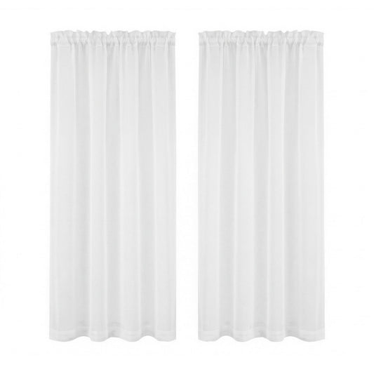Artiss Blockout Curtains 2X 132x160cm Light Filtering Window Drapes Rod Pocket BC-SHR-132X160-CR