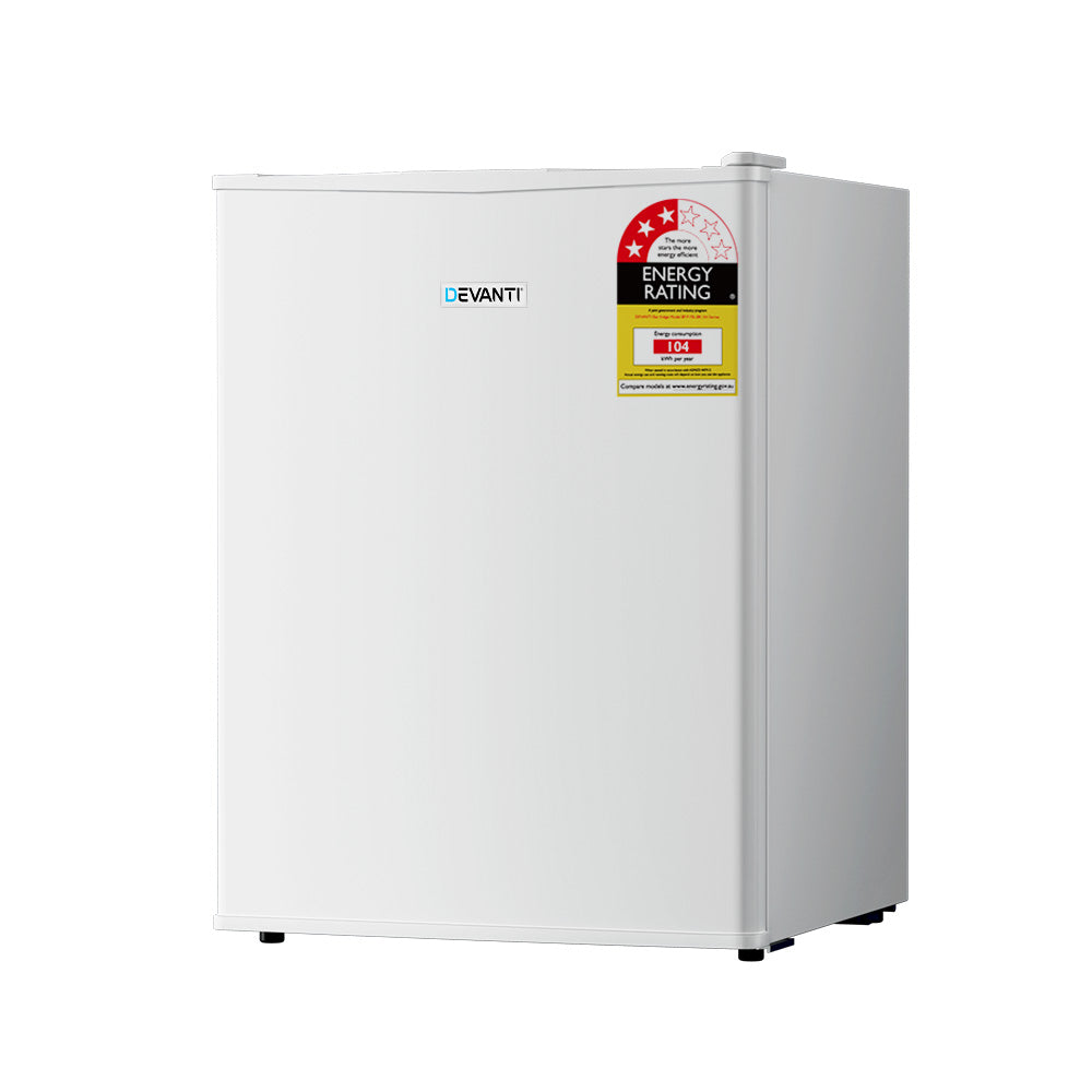 Devanti 70L Portable Mini Bar Fridge - White BF-70L-WH