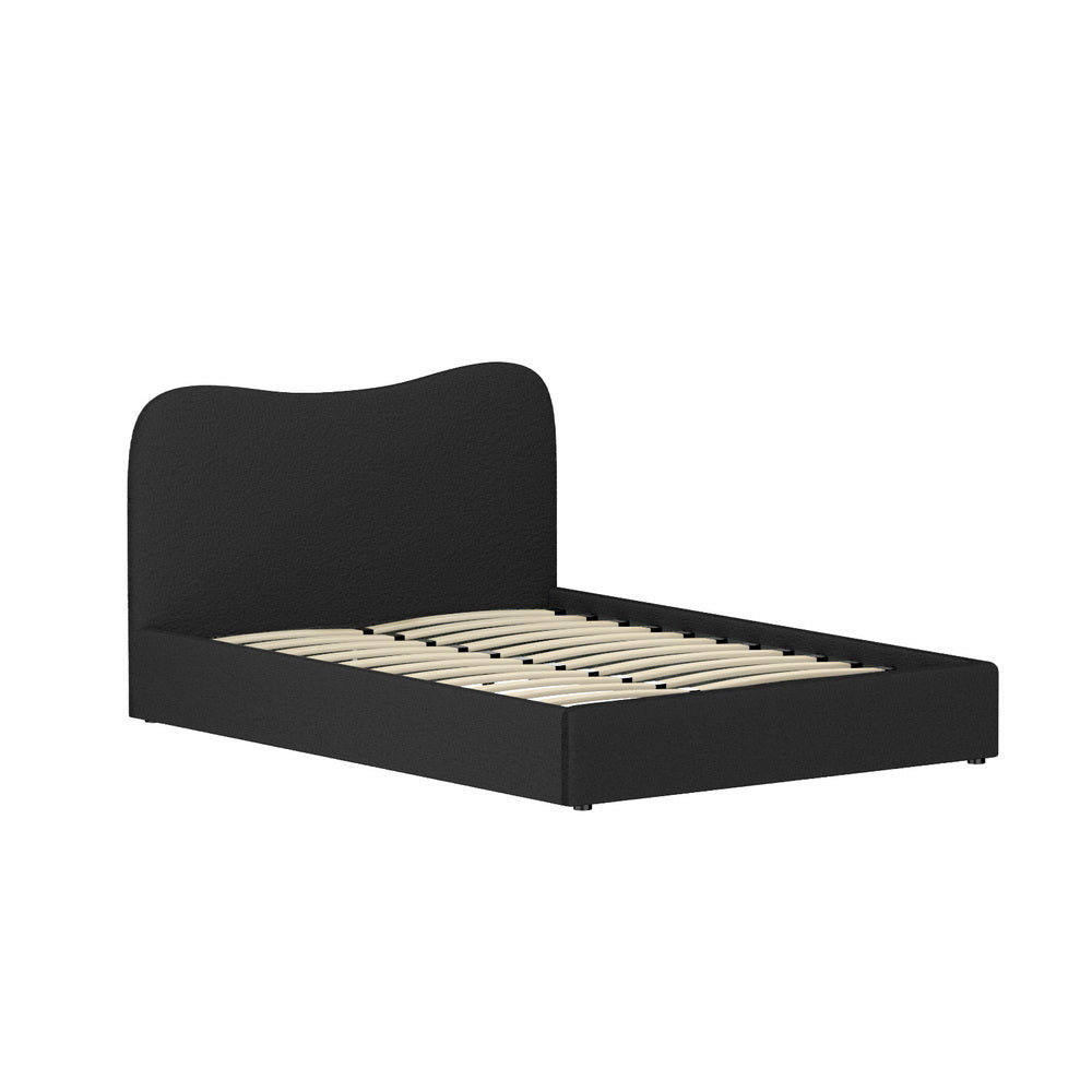 Artiss DARA Black Boucle Double Bed Frame BFRAME-H-DARA-D-BK-ABC