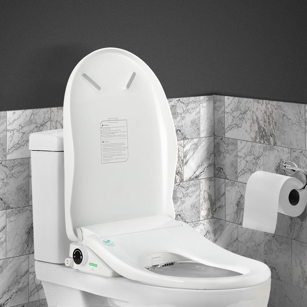 Cefito Non Electric Bidet Toilet Seat Cover Bathroom Spray Water Wash D Shape BIDET-E-N-505D-WH