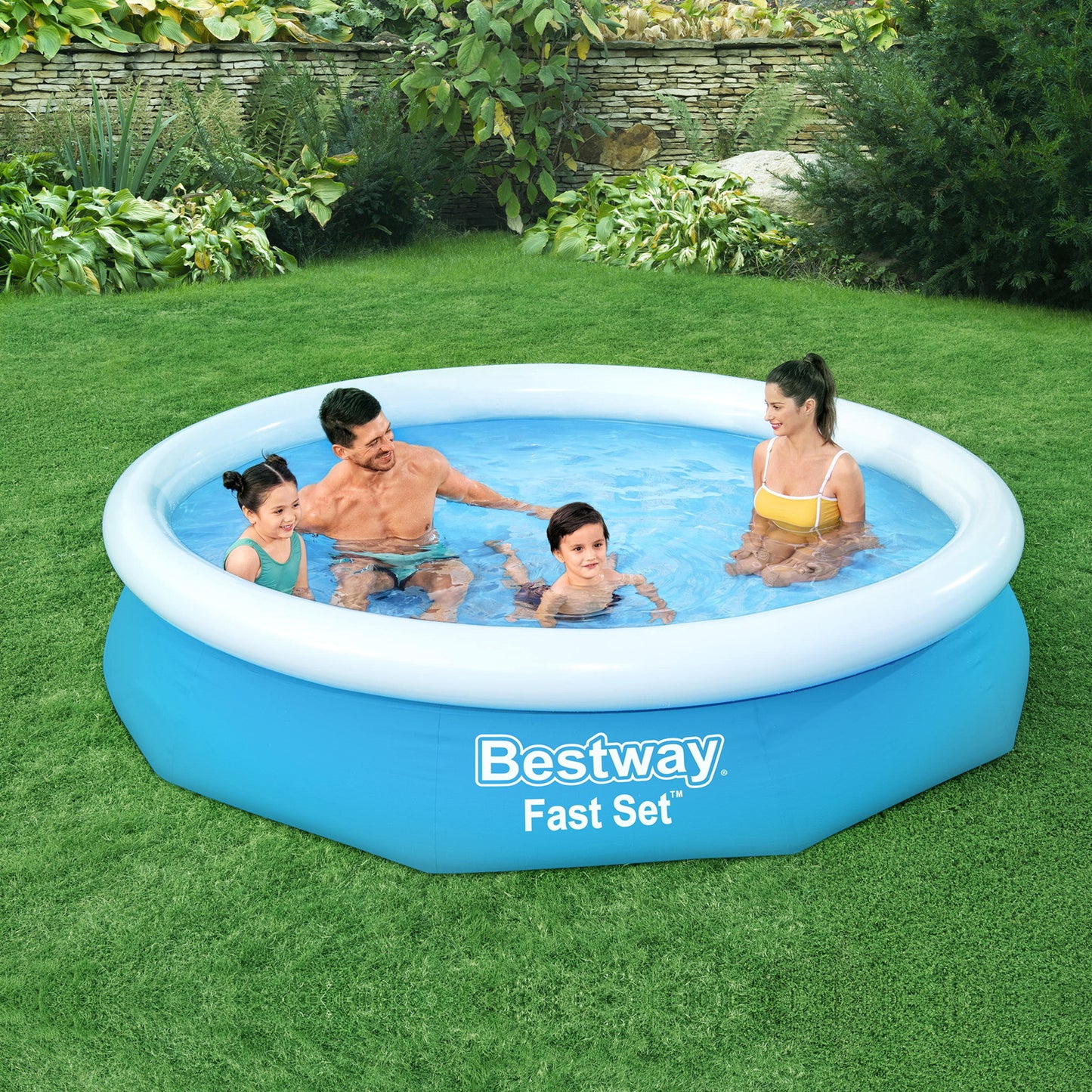 Bestway Swimming Pool 305x66cm Above Ground Round Inflatable Pools w/ Filter Pump 3200L BW-POOL-FAST-305-57457