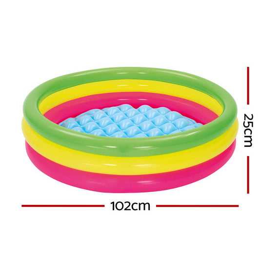Bestway Kids Inflatable Pool Above Ground Round Splash Pool 102x102x25cm BW-POOL-KID-R-51104
