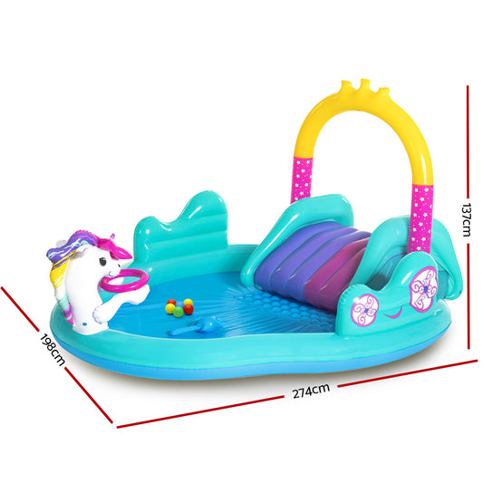 Bestway Kids Pool 274x198x137cm Inflatable Above Ground Swimming Play Pools 220L BW-POOL-PLAY-53097
