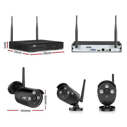 UL-tech Wireless CCTV Security System 8CH NVR 3MP 6 Bullet Cameras 1TB CCTV-WF-CLA-8C-6B-T