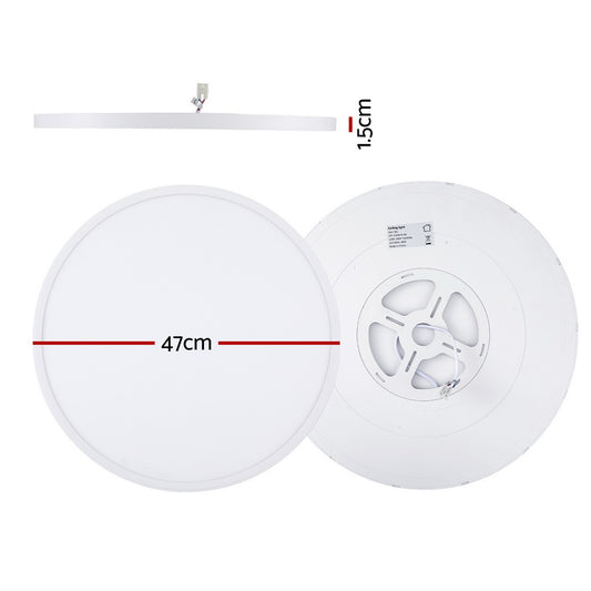 Leier Ceiling Light LED Round 46W Ultra-THIN 5CM Oyster Lamp Modern Cool/Warm CPL-C36W-R-BK