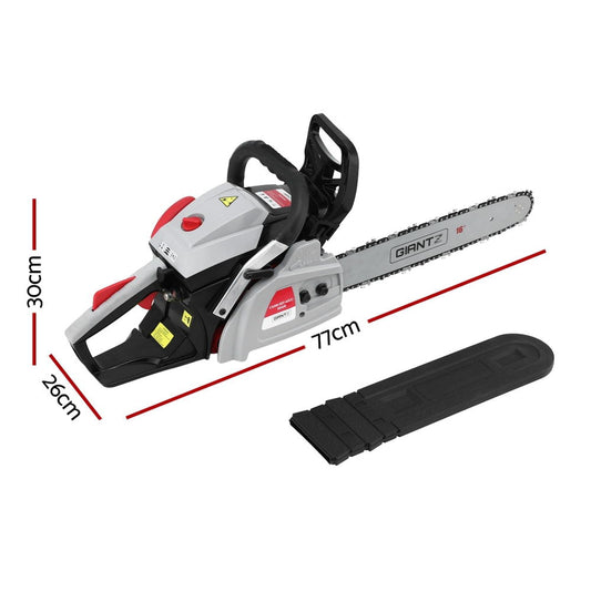 Giantz 42CC Petrol Chainsaw 16'' Bar Chain Saw Lightweight for Pruning Cutting CSAW-SEF-42CC-RDGR