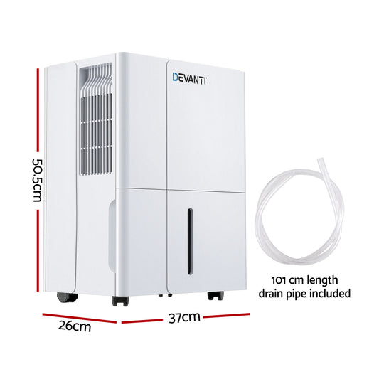 Devanti 30L/Day Dehumidifier Home Air Dryer Mould Moisture 4.7L Tank DH-B-30L-WH