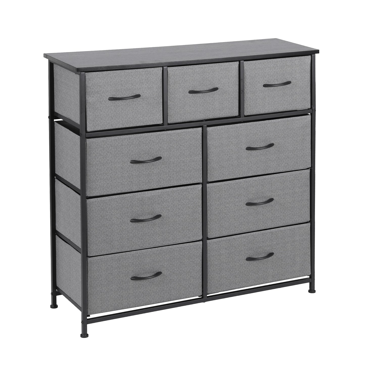 Artiss Chest of 9 Drawers Storage Dresser Tallboy Dark Grey DIY-CDR-9D-DA-GY