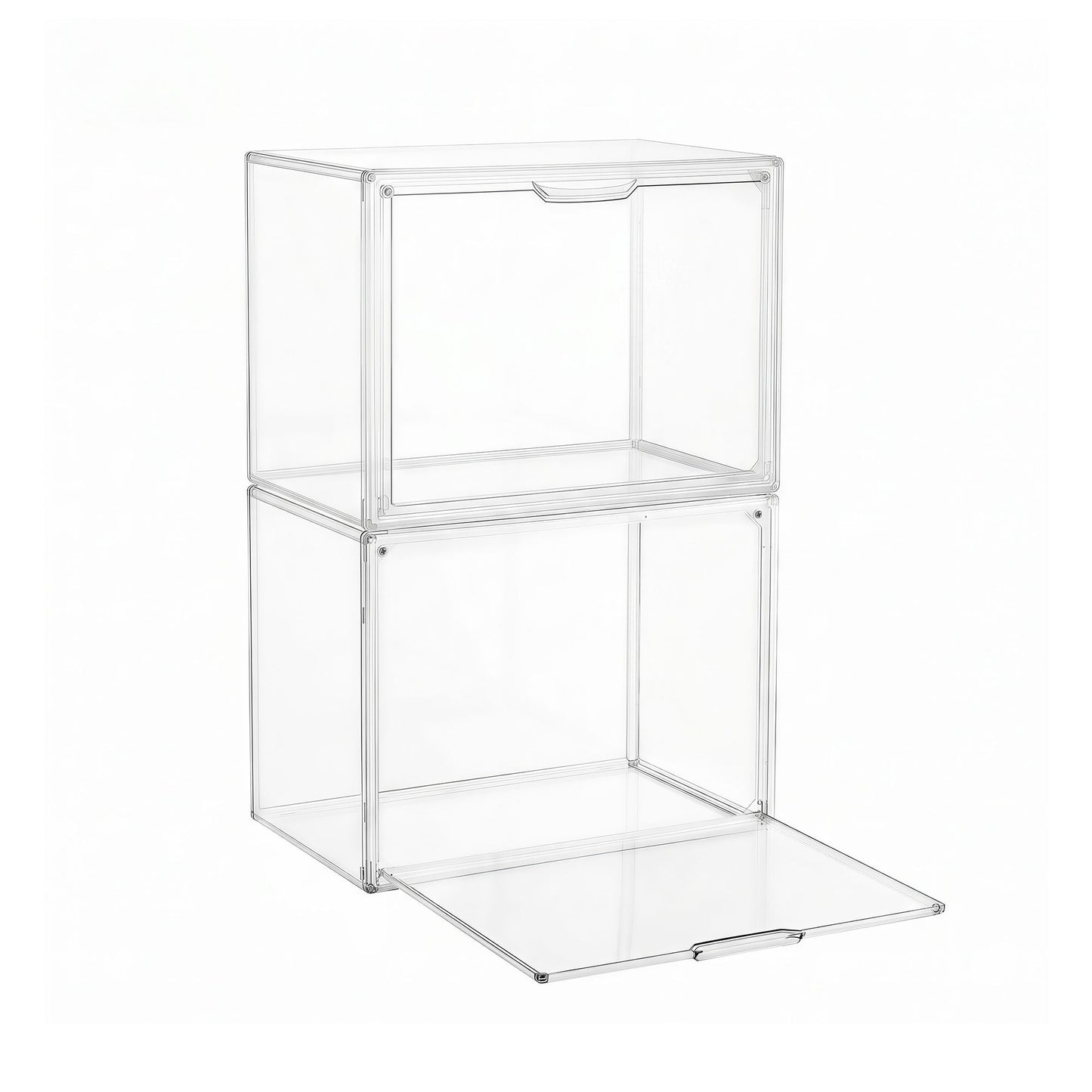 Artiss Clear Acrylic Display Case Box 2 Pack For Toys 54cm DS-27-CLX2