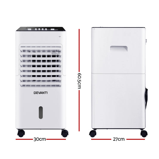 Devanti Evaporative Air Cooler Conditioner 6L EAC-C-BT-18J-WH