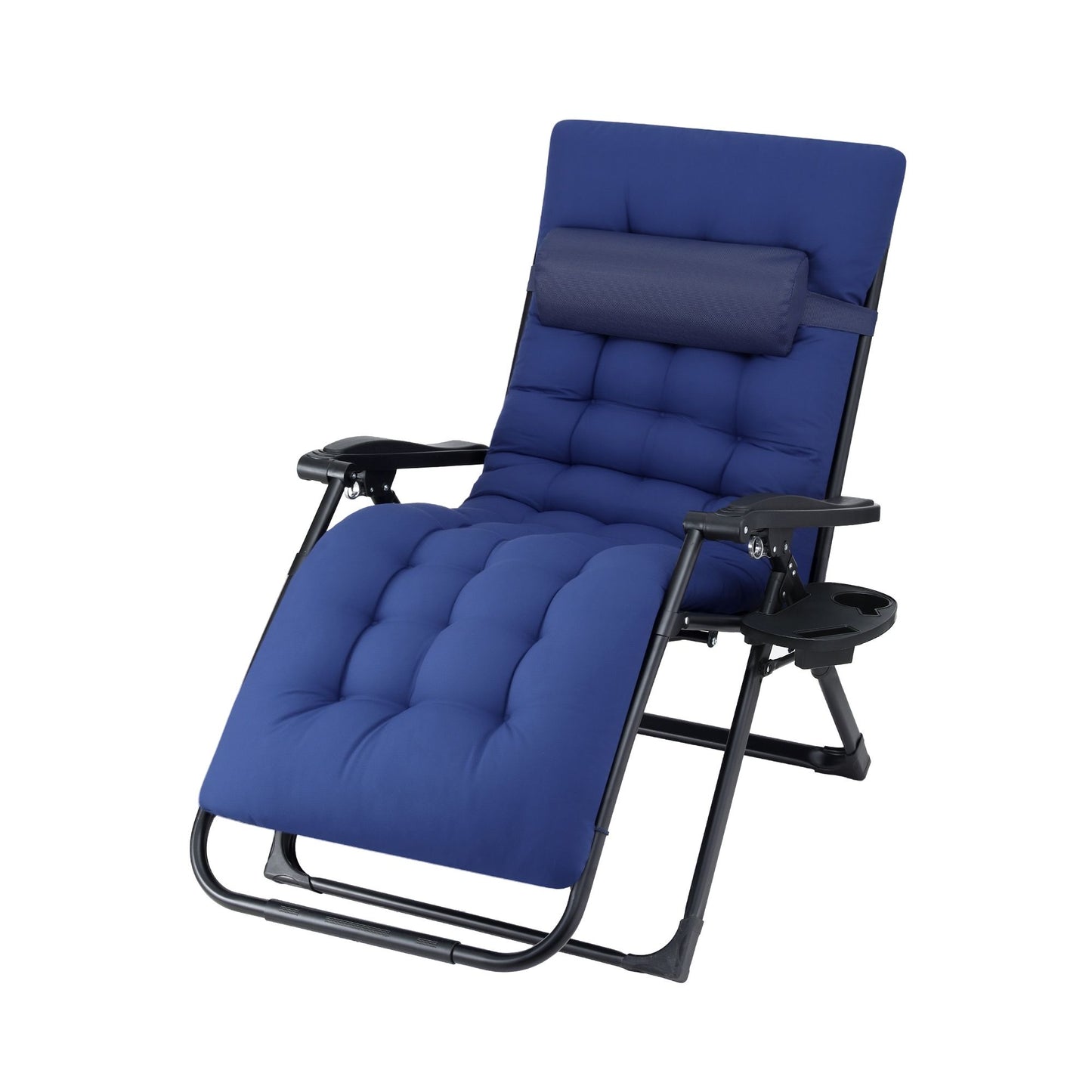 Gardeon Sun Lounge Lounger Folding Camping Zero Gravity Chair Outdoor Furniture XL Blue FF-LOUNGE-DSXL-BU