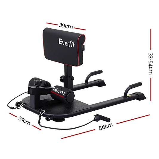 Everfit Deep Sissy Squat Weight Bench Adjustable Leg Extension Strength Training FIT-M-SQUAT-BENCH-BK
