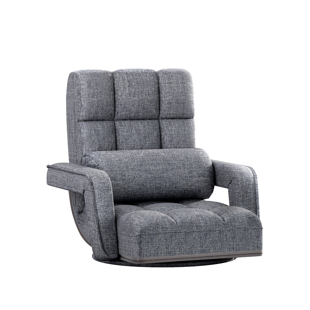 Artiss Floor Chair Lounge Sofa Swivel Grey FLOOR-0163-GY