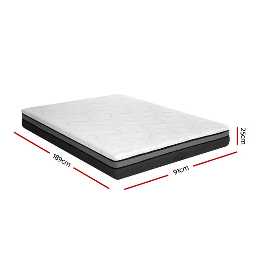 Giselle Bedding Memory Foam Mattress Bed Cool Gel Non Spring 25cm Single FOAM-B-MFM-H025-S