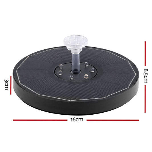 Gardeon Floating Solar Pond Water Fountain Pump Outdoor Fountains LED Light FOUNT-POND-B-LED-BB02