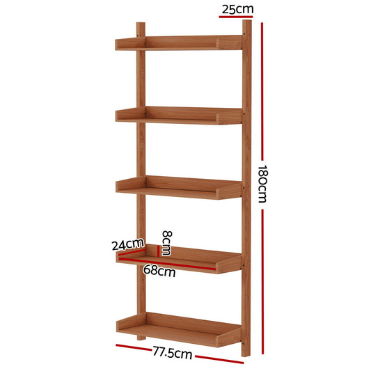 Artiss Bookshelf Floating Shelf CAPIZ Oak FUR-T-DSHELF-02-WD