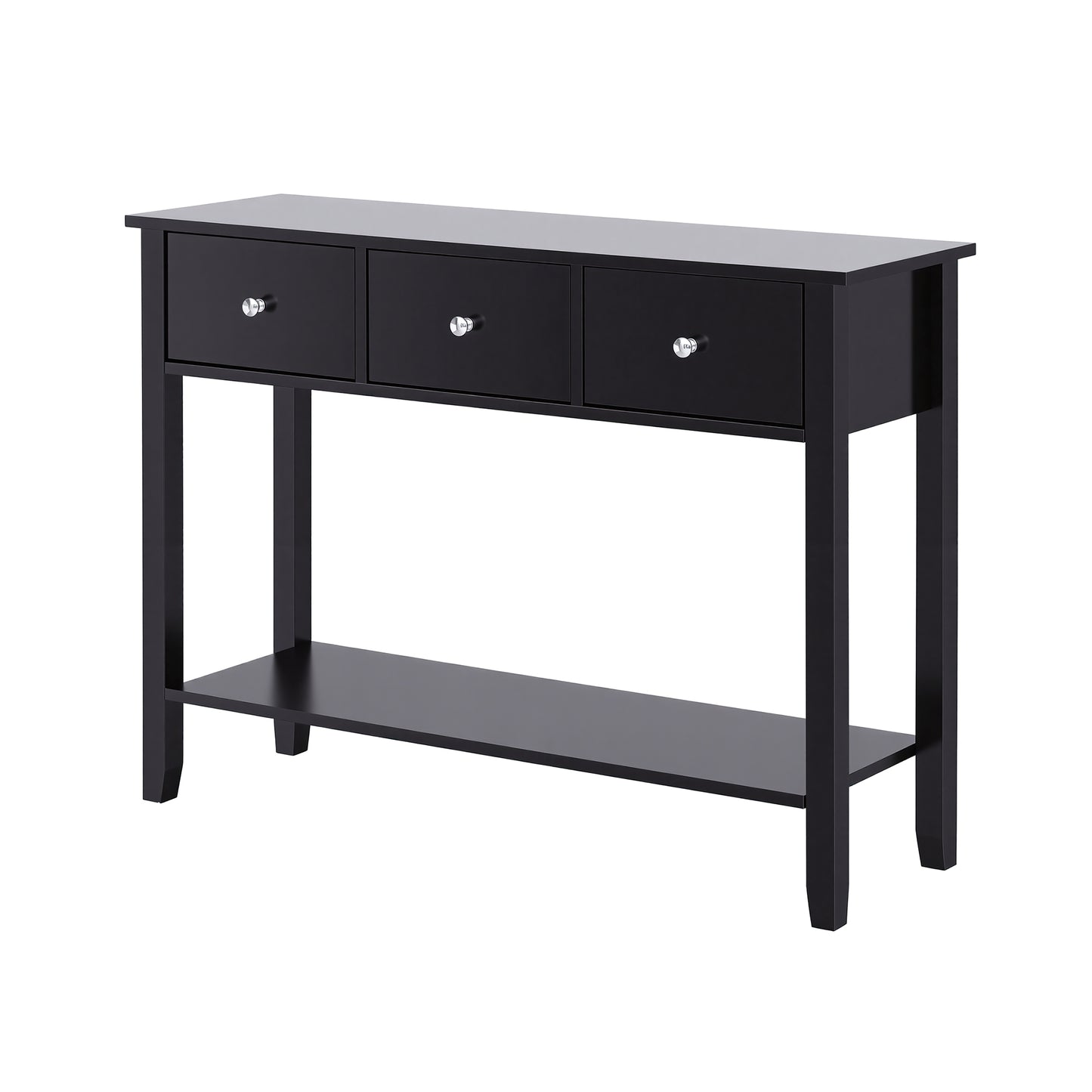 Artiss Console Table Hallway Sofa Entryway Entrance 3 Drawers 100CM Black FUR-U-HS-3D1S-BK