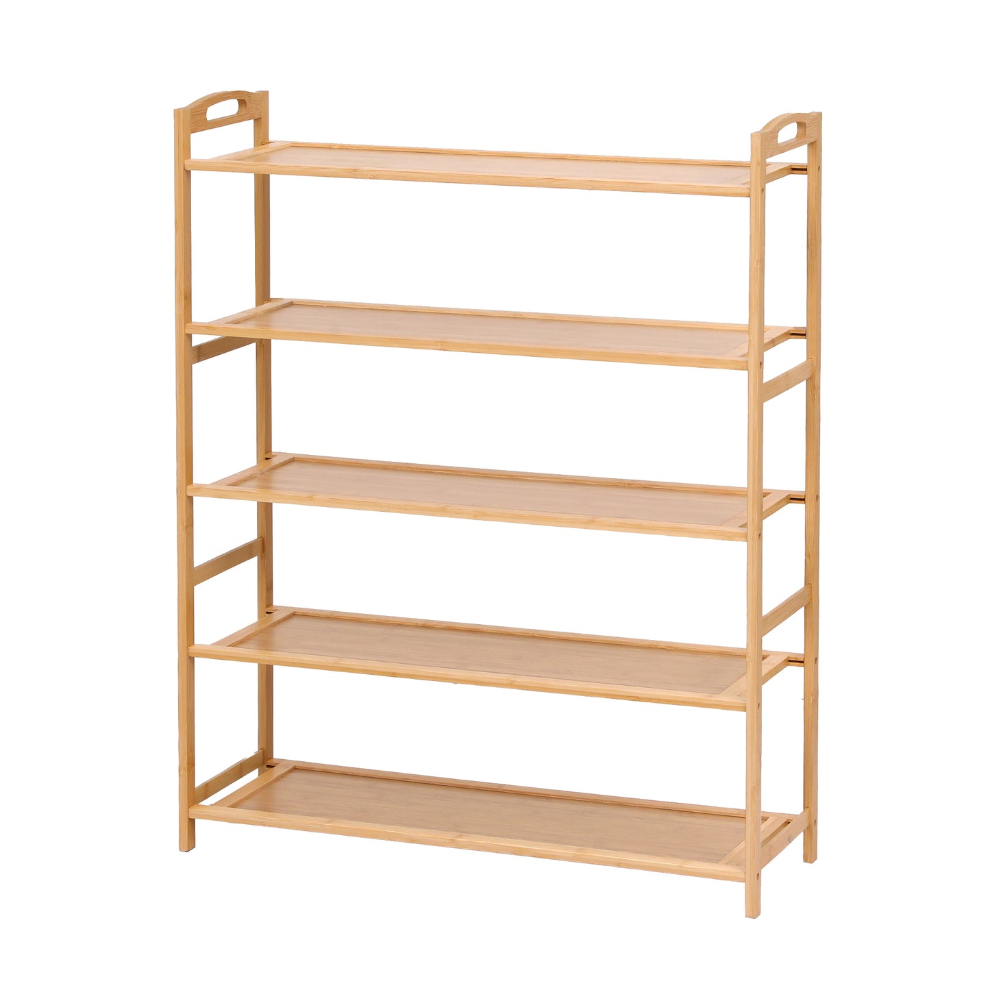 Artiss 5 Tier Shoe Rack Bamboo Storage Organiser Pine FUR-U-SHOE-BAM-5T