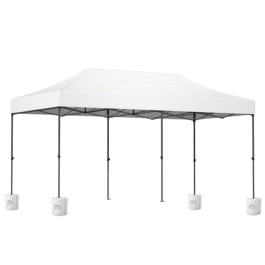 Instahut Gazebo Pop Up Marquee 3x6 Folding 500D Wedding Tent Base Pod White GAZEBO-T-3X6-F-WH-BASE