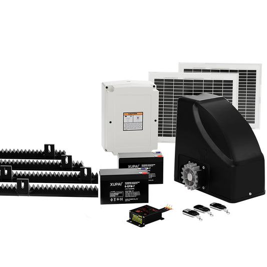 LockMaster Automatic Sliding Gate Opener Kit 20W Solar 4M 600KG GO-SLIDE-M01-20W-SOLAR