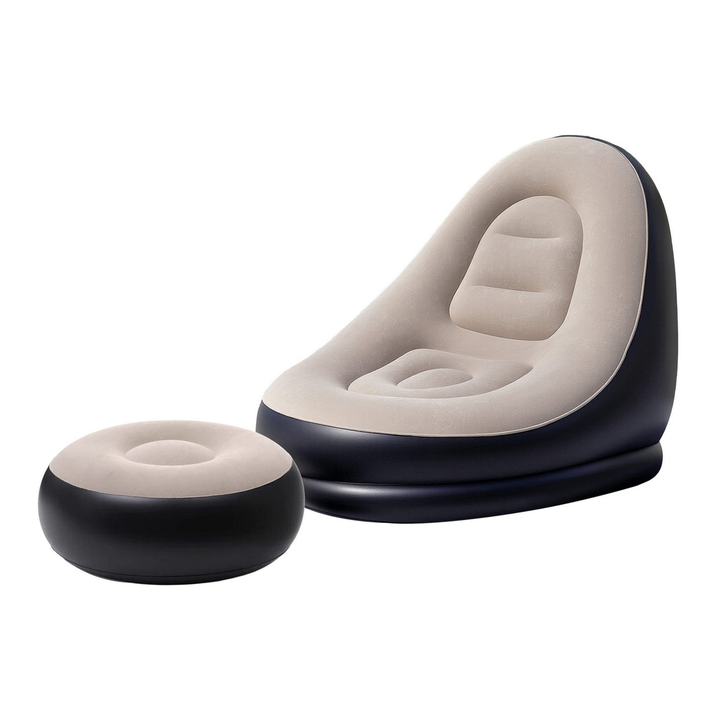 Gardeon Inflatable Chair with Ottoman Air Sofa Blow Up Air Chair for Camping with Pump IAS-OTM-CO
