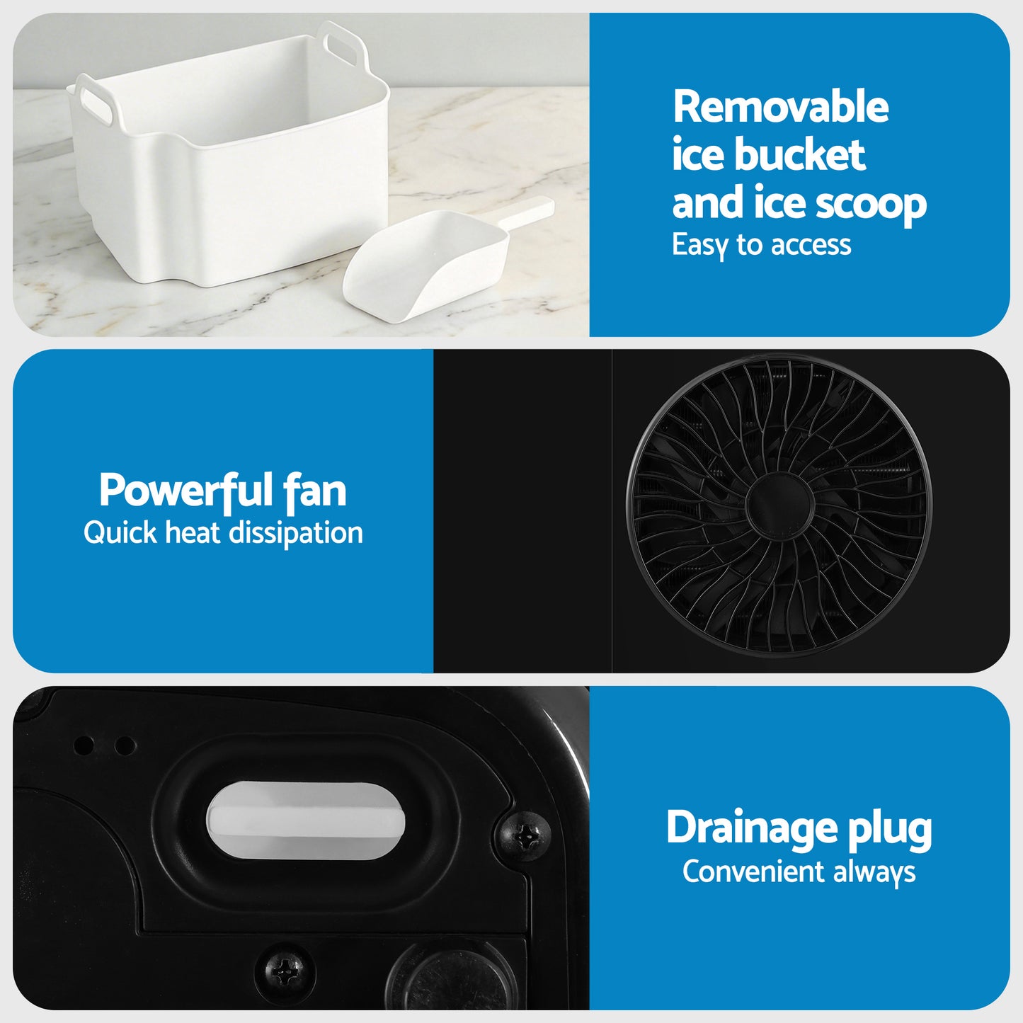 Devanti 15kg Nugget Ice Maker Machine IM-ZB15N-BK