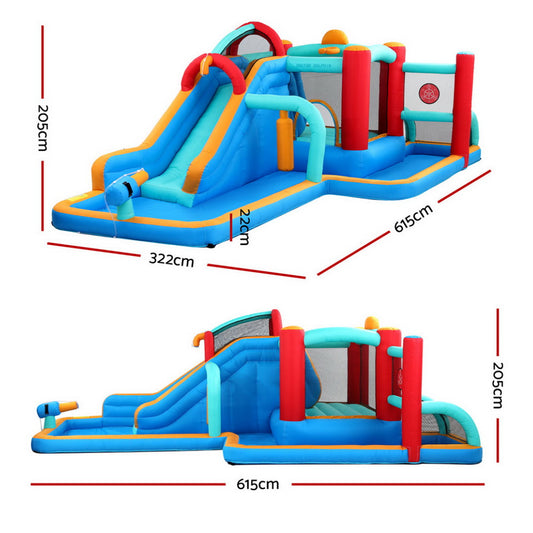 Kids Inflatable Water Slide Splash Pool Park Jumping Castle Bounce 615X322CM IOT-B-DD-73021-MC