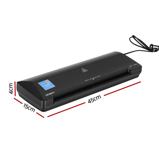 Devanti A3 Laminator Machine, Hot & Cold Thermal Fast Lamination Anti-Jam Laminator for Office School Home LAMI-OL381-A3-BK