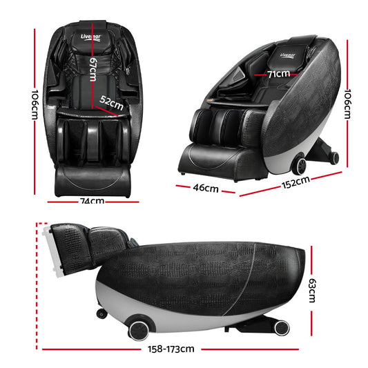 Livemor Massage Chair Electric Recliner SL-track Massager Hestia MASCHR-EGG-BK