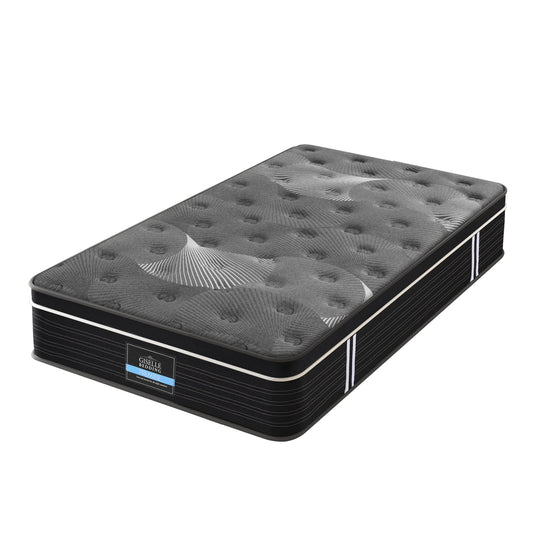 Giselle Bedding Single Mattress 35cm Euro Top with Graphene Cooling Comfort Medium Firm MATTRESS-E-ATLAS-35-S