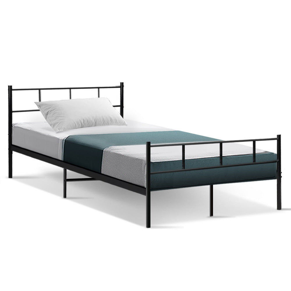 Artiss SOL King Single Metal Bed Frame MBED-C-SOL-KS-BK