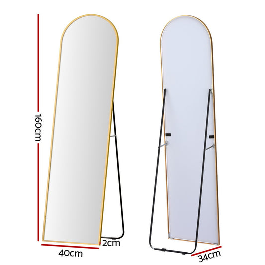 Embellir Full Length Mirror Floor Dressing Mirror 160cm MM-E-WALL-ROU-GD-160