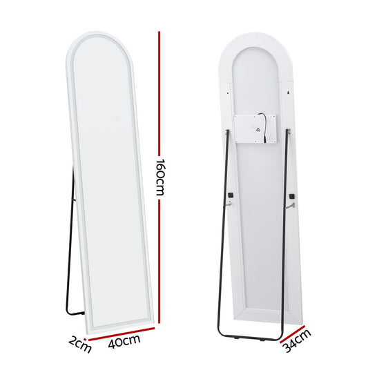 Embellir LED Full Length Mirror Floor Dressing Mirror 160cm MM-E-WALL-ROU-LED-160