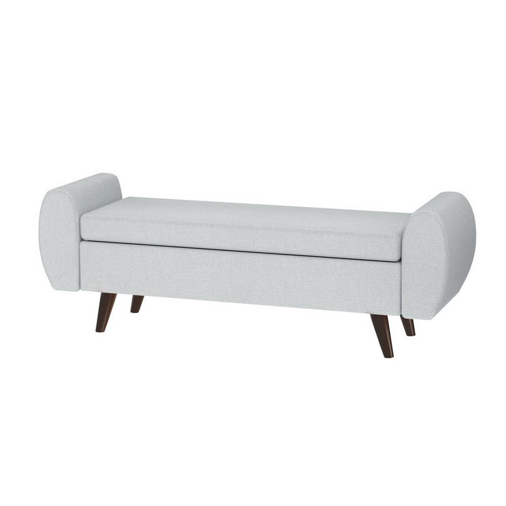 Artiss Storage Ottoman Blanket Box Armrest 140cm Grey OTM-RTA-07-ARM-GY-AB
