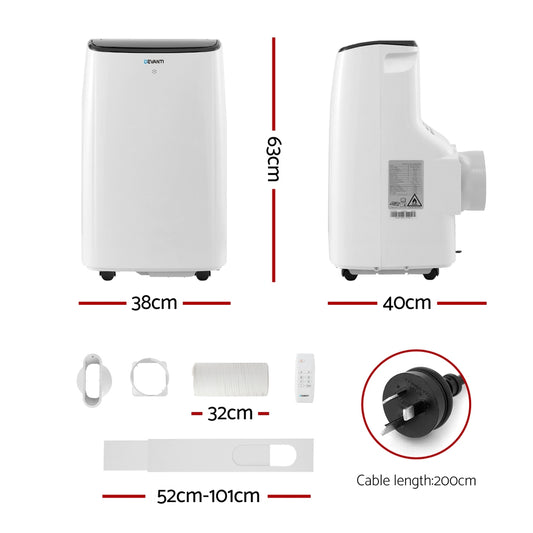 Devanti Portable Air Conditioner WiFi 7000BTU PAC-A-14K-WH-WI