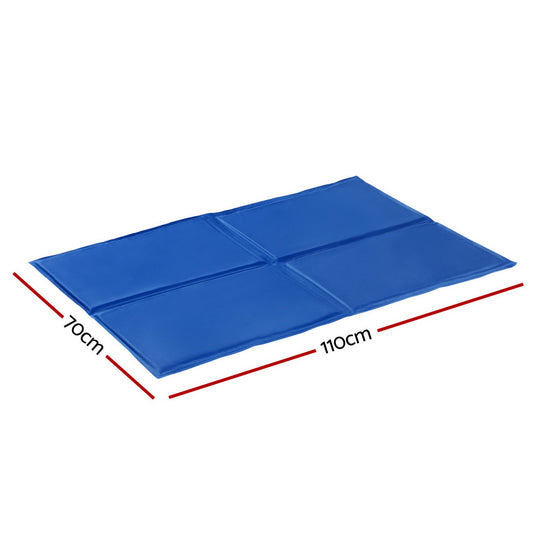 i.Pet Pet Cooling Mat Gel Dog Cat Self-cool Puppy Pad Large Bed Cushion Summer PET-COOL-110-BL