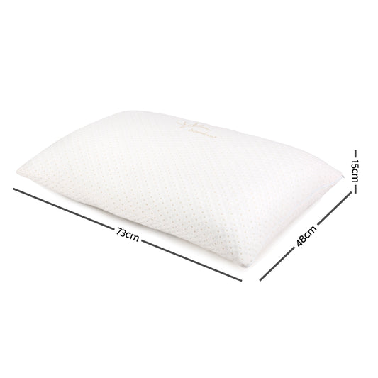 Giselle Bedding Memory Foam Pillow Bamboo Cover Twin Pack PILLOW-MEFO-BAM-S