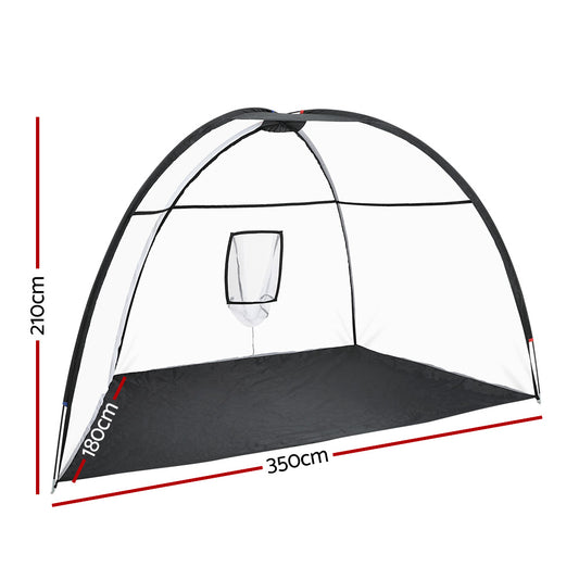 Everfit 3.5m Golf Practice Net Portable Training Aid Driving Target Tent Black PN-G006-BK