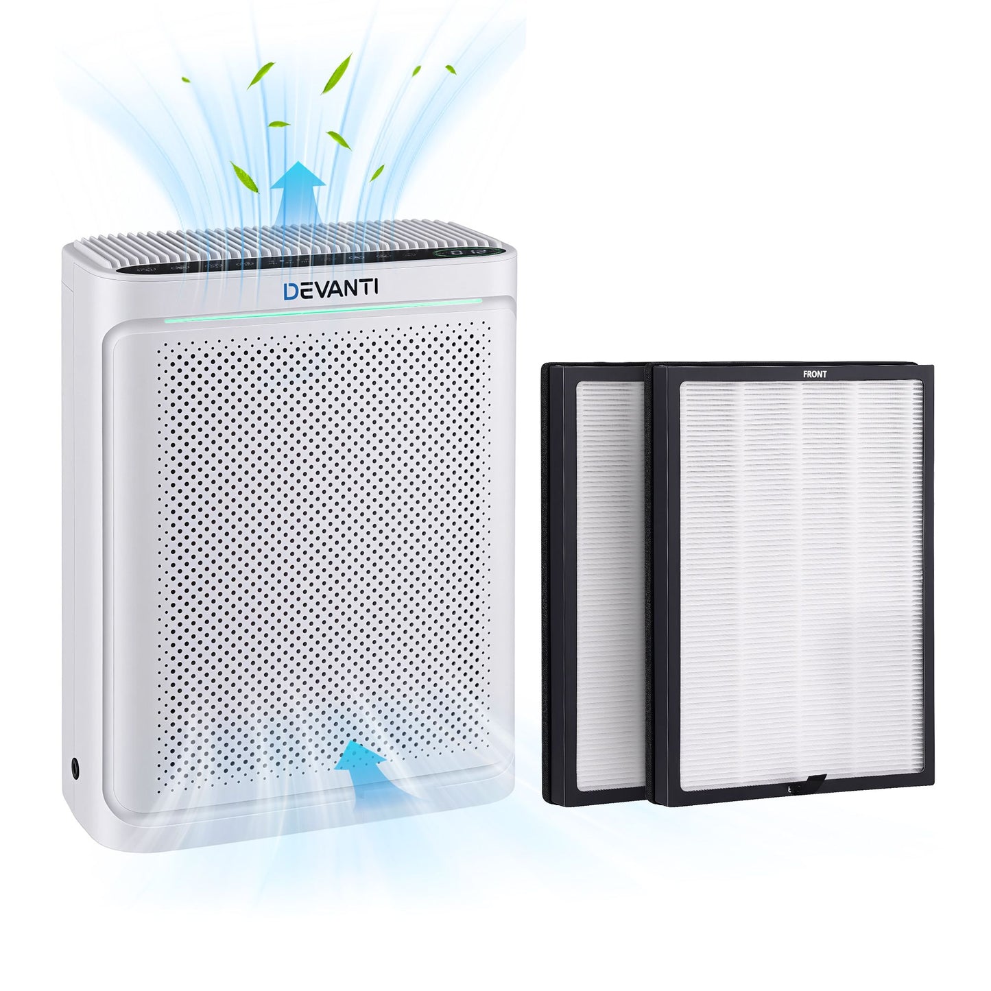 Devanti Air Purifier H12 HEPA Cleaner PM2.5 Display Spare Filter White PURI-E-2008-FT-WH