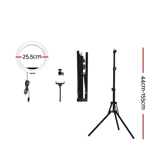 Embellir Ring Light 10" Tripod Stand RL-FL-10IN-BK