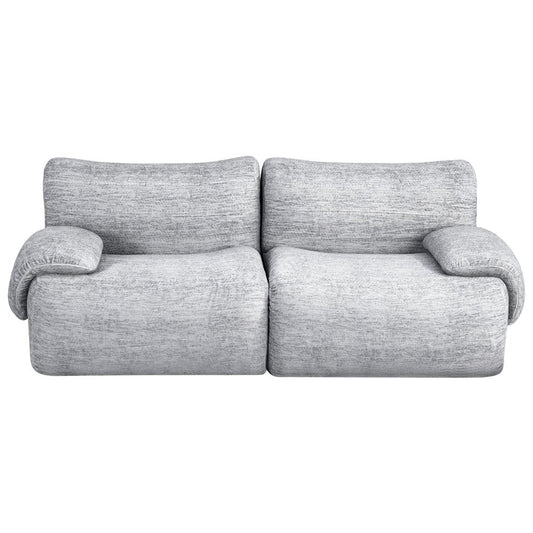 Artiss 2 Seater Sofa Modular Sectional Sofas Couch Bed No Assembly Living Room Grey SB-COMP-FAB-GY-AB