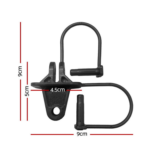 Giantz Electric Fence Insulators 200pcs Pinlock Black SFC-LOCK-200