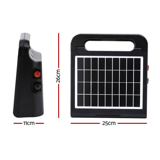 Giantz 5km Electric Fence Energiser Solar Energizer Charger Farm Animal 0.15J SFC-SO15-2KM
