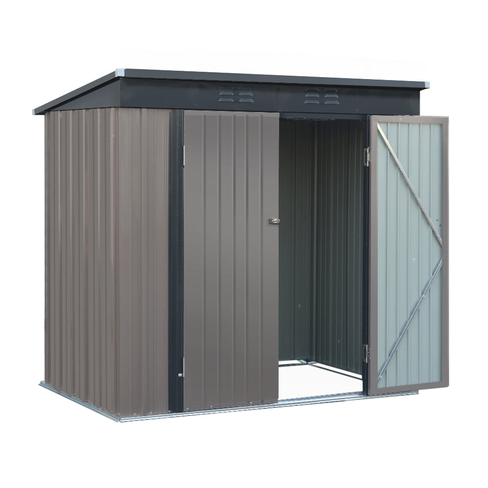 Giantz Garden Shed 1.95x1.31M SHED-FLAT-4X6-BR-ABC