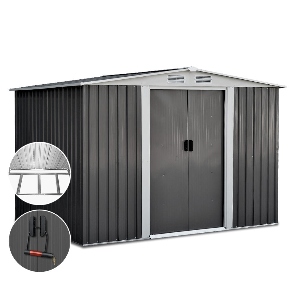 Giantz Garden Shed 2.58x2.07M with Base SHED-GAB-6X8-BASE-ABCD