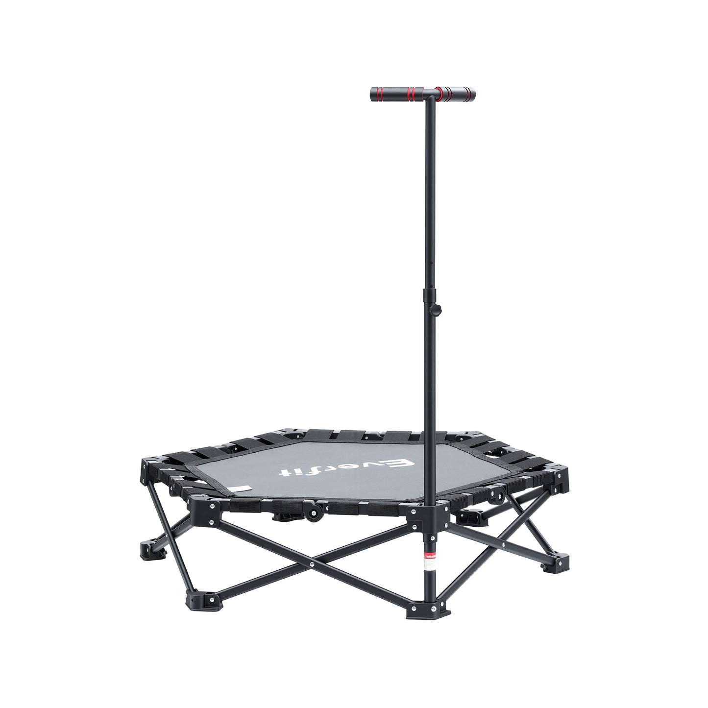 Everfit Fitness Foldable Trampoline Rebounder Adjustable Handle Indoor Exercise Black TRAMPO-TD-FOLD42-BK