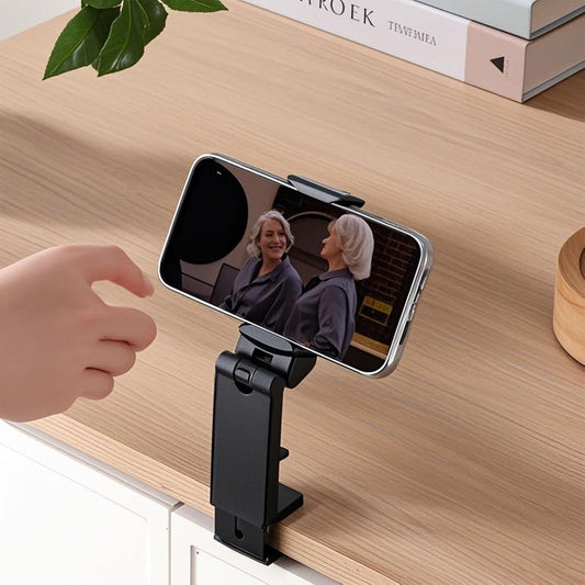 Urbanoki Airplane Phone Holder Mount 360 degrees Rotation Stand for Travel Desk - Black V1003-URN-APH-SBS006-BLK
