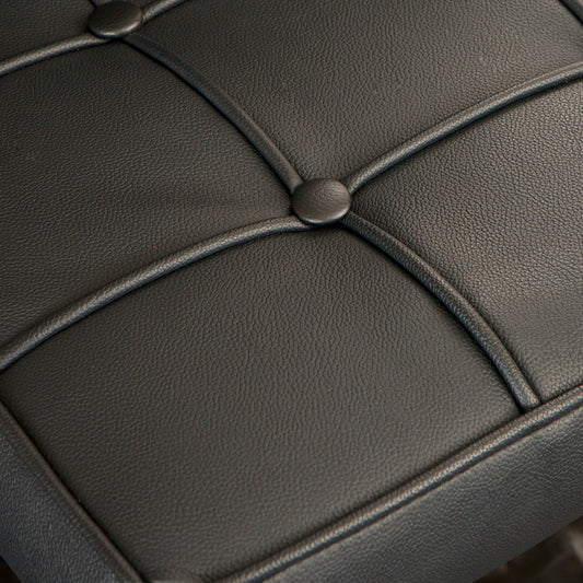 Pandora Bonded Leather & Steel Bar Stool in Black V1041-JMC-1083BLACK